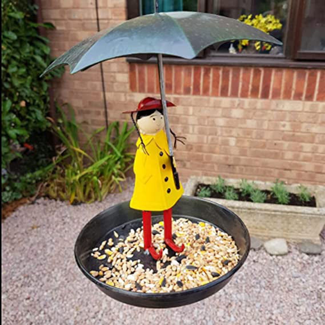 Metal Bird Feeder for Girl and Color Metal Umbrella Bird Feeder for Wild Birds Novelty Creative Design Hanging Garden Yard Patio Outdoor Spring Yard Decoration - Walmart.com