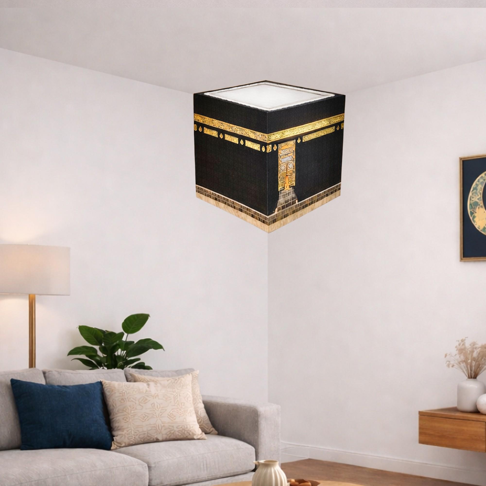 Kaaba 3dvision Simulation Wall Stickers, Muslim Family Living Room & Bedroom Decoration, Waterproof, Self-Adhesive, Removable Home Decor