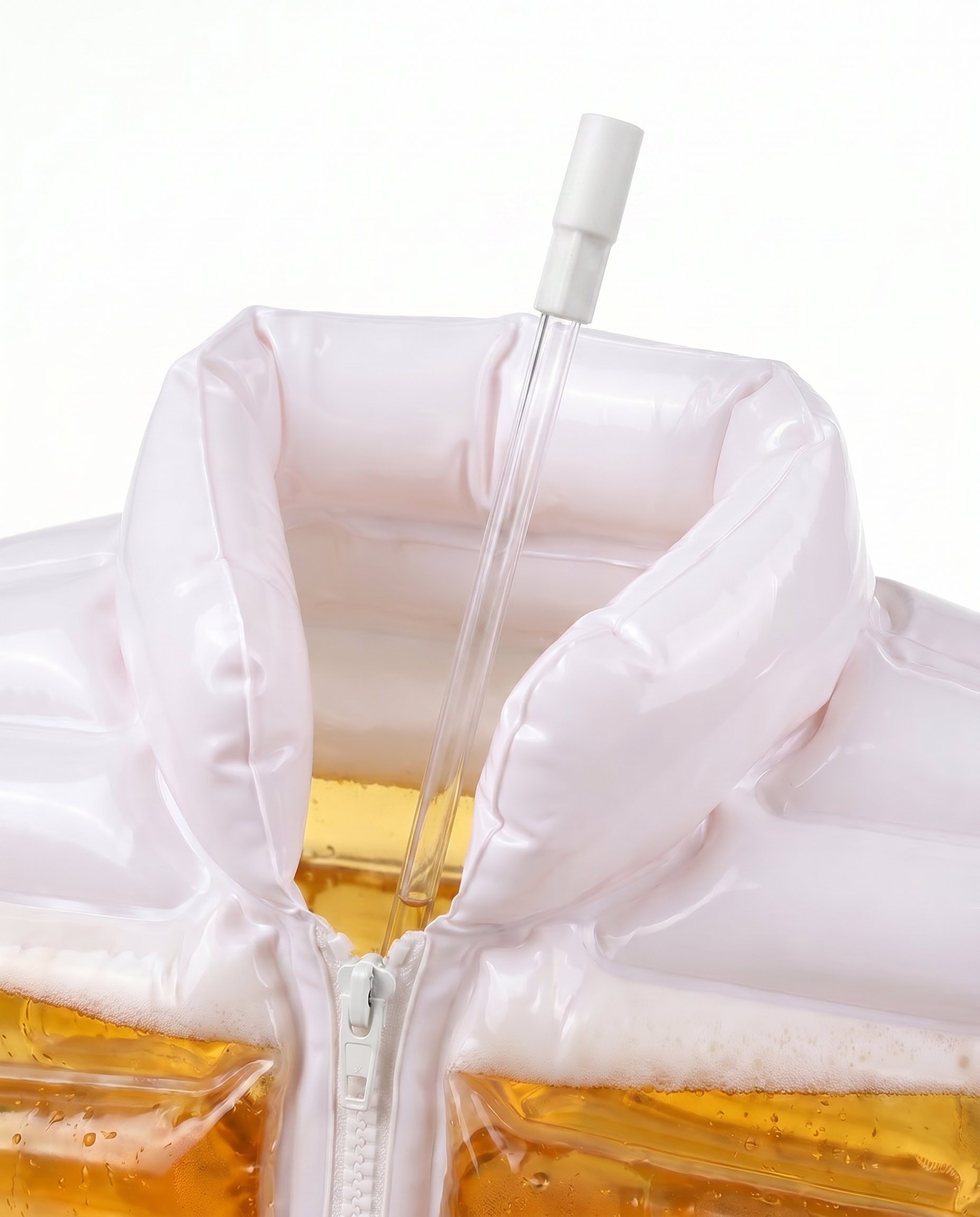 Front view of inflatable beer vest