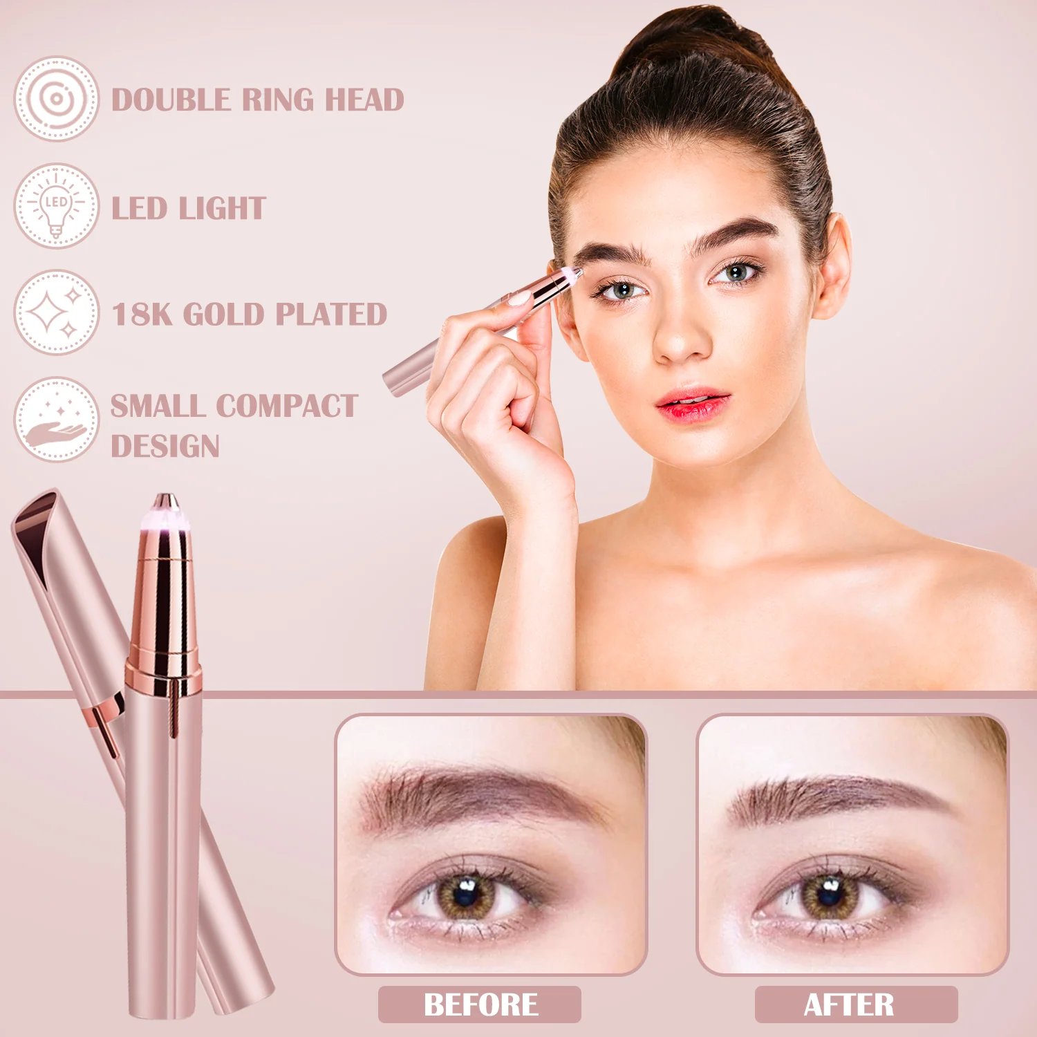 👩‍🦰 Glamly Electric Eyebrow Trimmer 💘