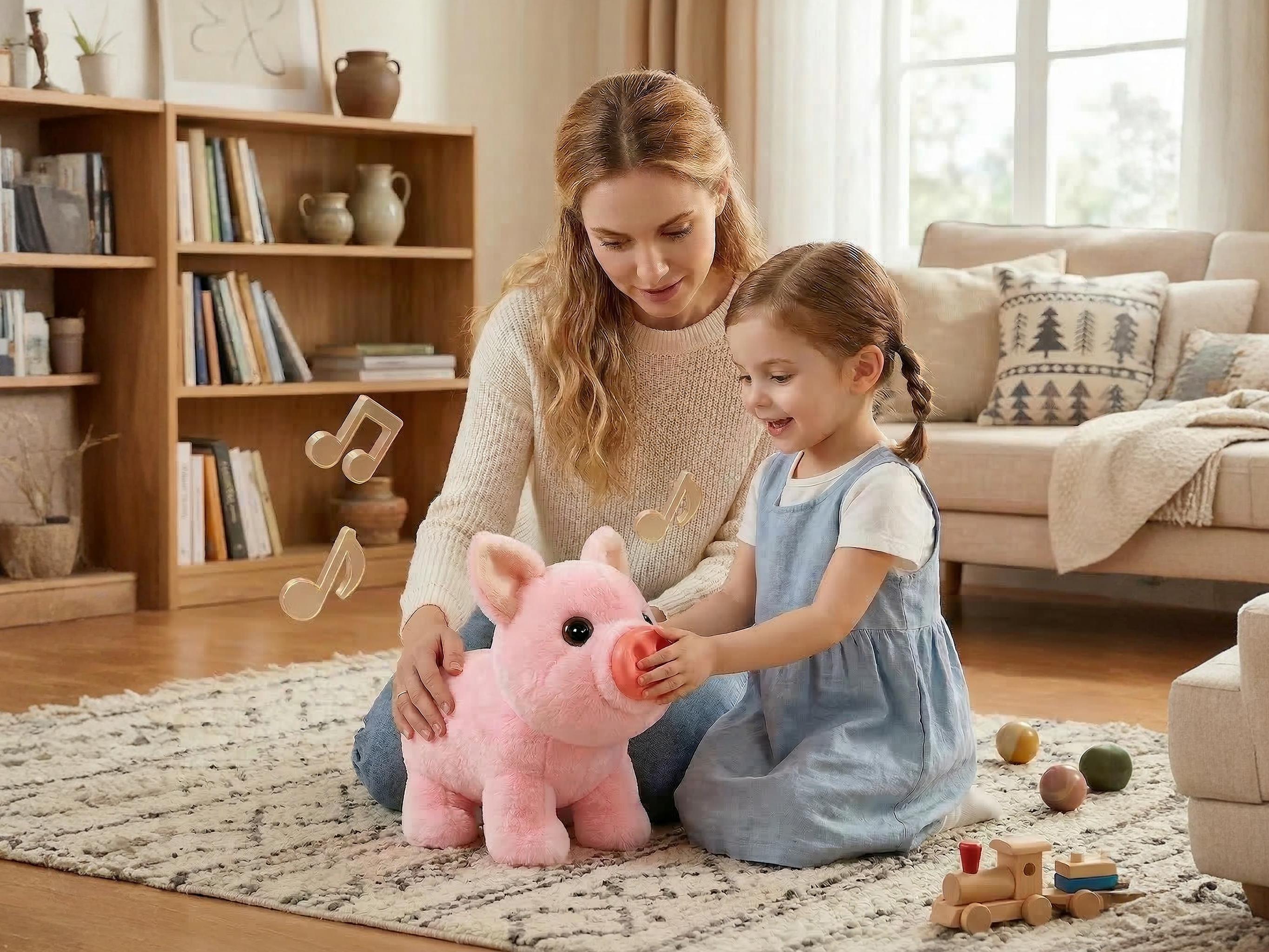 Summervibes Electric Plush Cute Piglet Realistic Vocalisation Electronic Pet Toy Deals for You Days