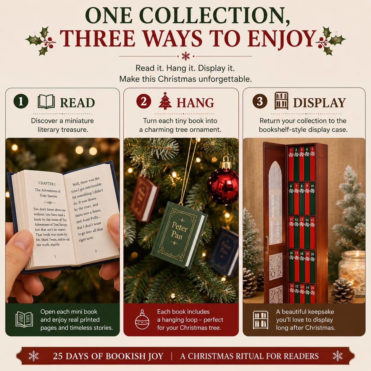 Read hang and display miniature books