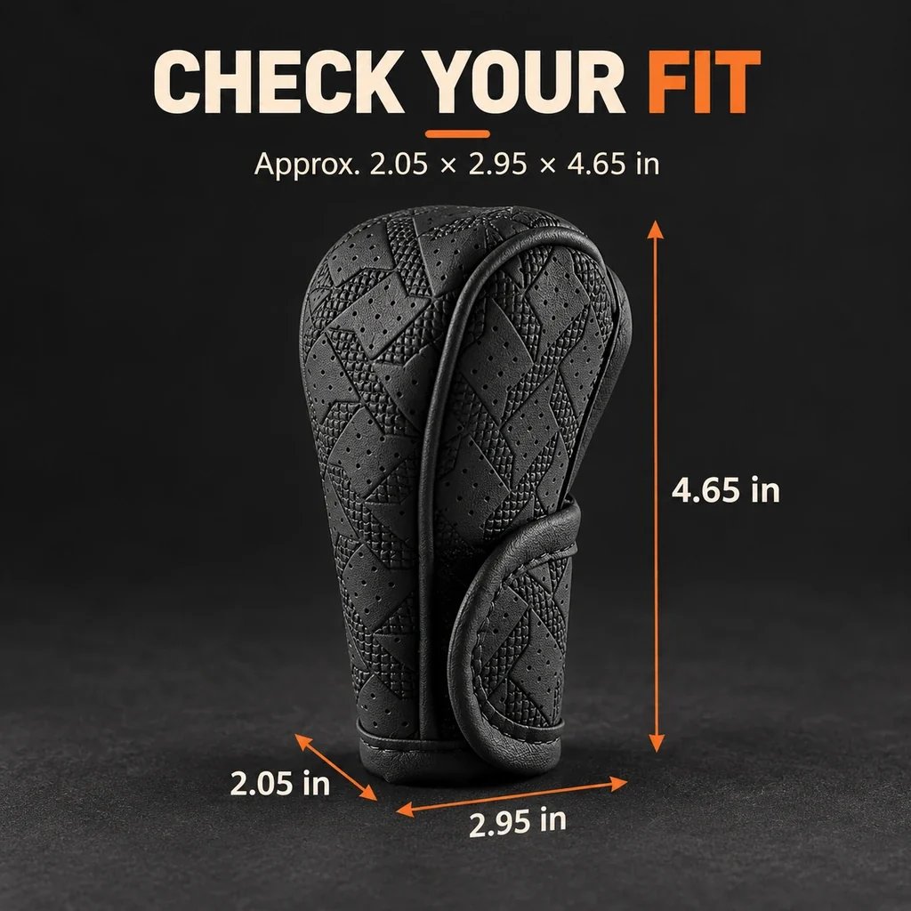 Approximate dimensions of the automatic shift knob cover
