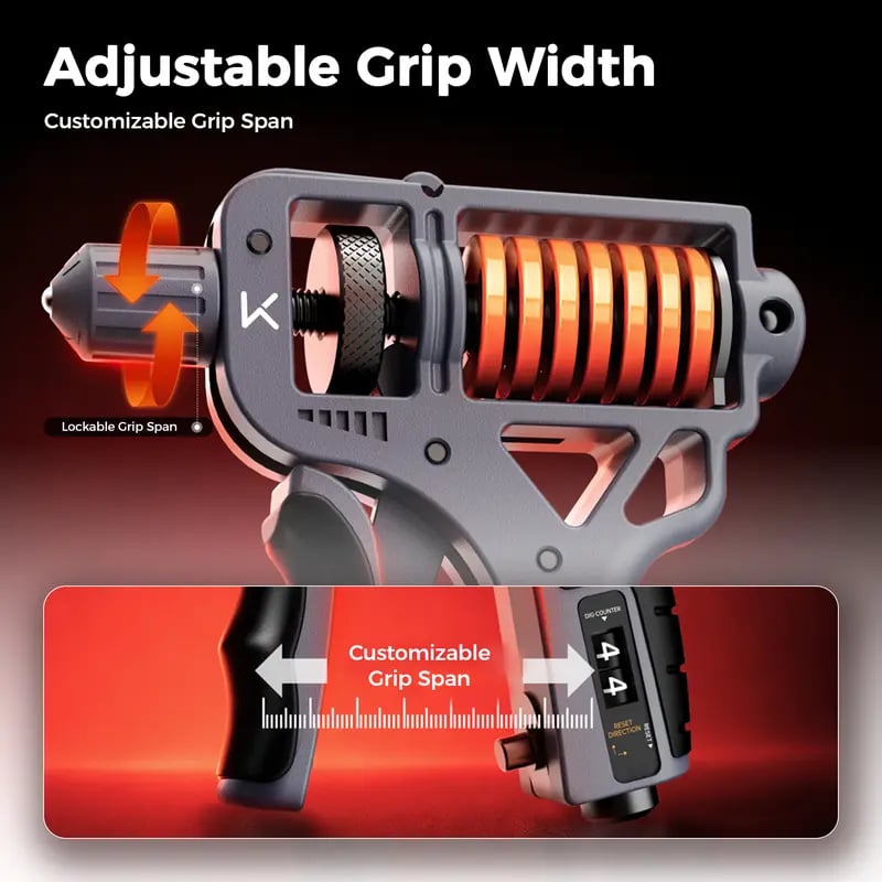 Adjustable grip span for all hand sizes