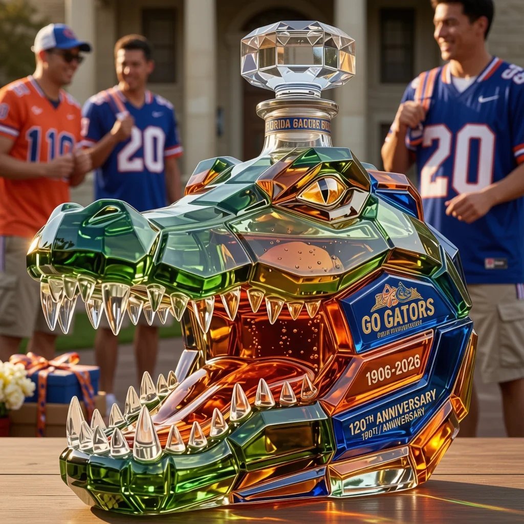 Crocodile decanter statement bar decor