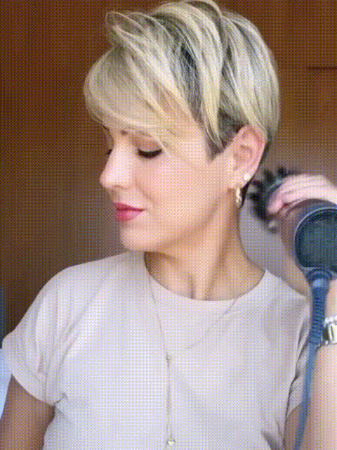 Hot air spin brush drying and styling hair