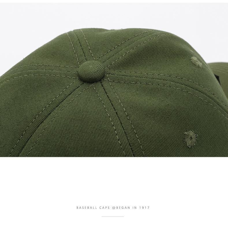 Cotton baseball cap detail