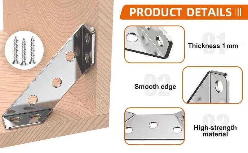 Stainless Steel Corner Brace,90°Right AngleSupport Bracket for Cabinets & Furniture, IndustriaHardware Accessories(20 corner brackets+120screws)wood corner brace angle brace support L-Shaped Corner Brackets Universal Steel Angle Brackets Stainless Steel Corner Brace,90°Right AngleSupport Bracket for Cabinets & Furniture, IndustriaHardware Accessories(20 corner brackets+120screws)wood corner brace angle brace support L-Shaped Corner Brackets Universal Steel Angle Brackets
