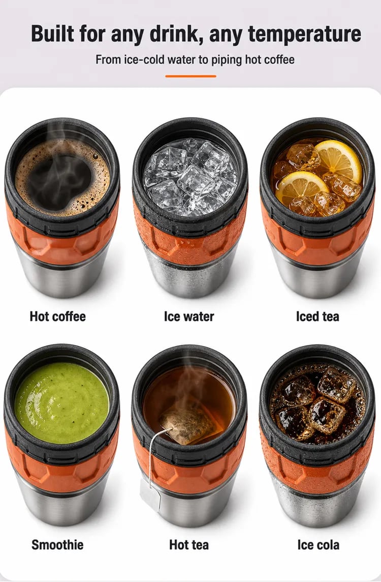 tumbler suitable for hot coffee ice water tea smoothies and cold drinks