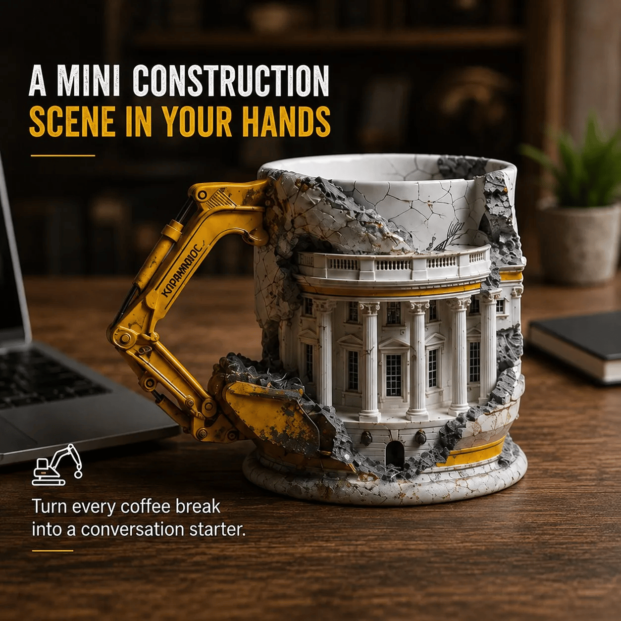 industrial ceramic coffee mug