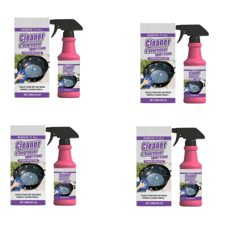 120ML BBQ Non-toxic, Heavy Duty, No Residue Grill Cleaner Degreaser Spray, All-Purpose Smoky Stain & Grease Remover, Fast-Acting Deep Cleaning Formula 120ML BBQ Non-toxic, Heavy Duty, No Residue Grill Cleaner Degreaser Spray, All-Purpose Smoky Stain & Grease Remover, Fast-Acting Deep Cleaning Formula
