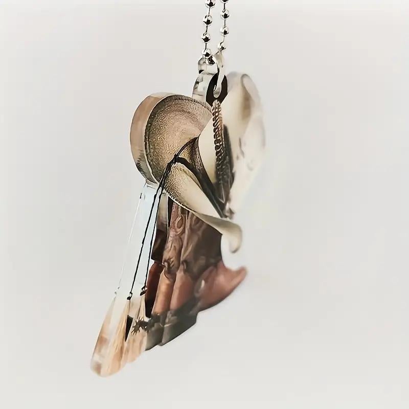 Hat Boot Design Car Pendant, Car Interior Rear View Mirror Hanging Decoration, Car Accessories, Car Ornament
