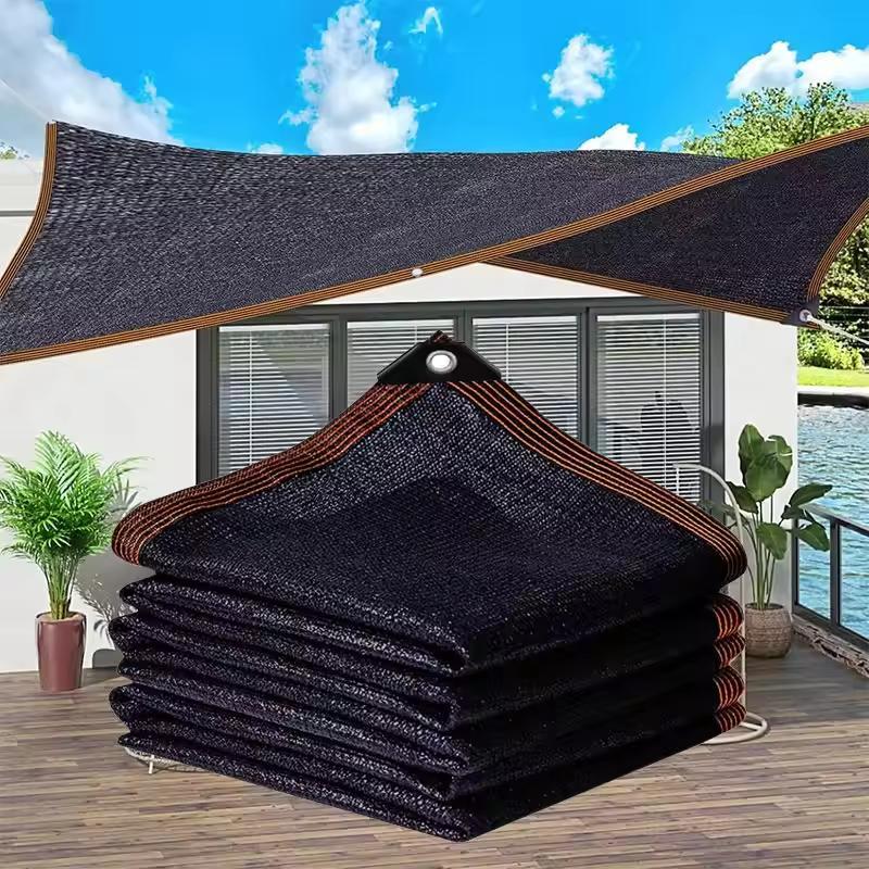 90% Blackout Cloth (Black) - 10 x 13ft UV-Resistant Shade Net with Reinforced Rivets, Suitable for Outdoor Adventures / Camping / Garden / Patio / Greenhouse.Mesh Shade Cloth，Easter gifts