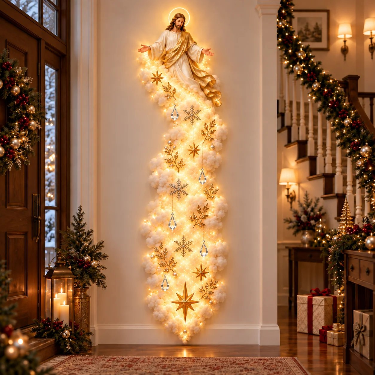 Blessing Jesus Cloud Trail Wall Light