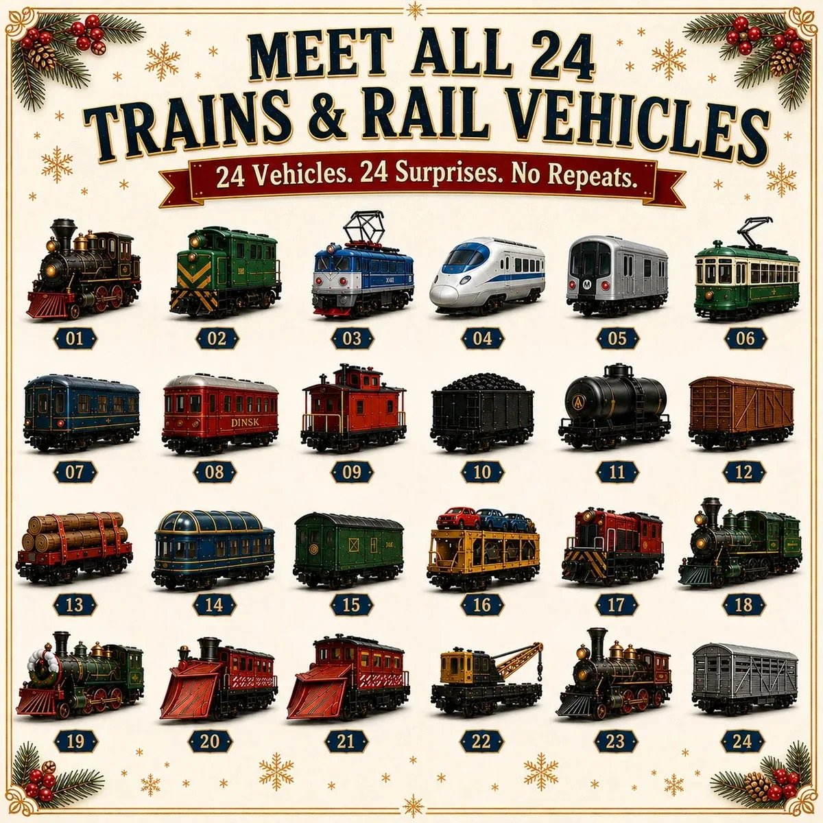24 miniature train and rail vehicle surprises