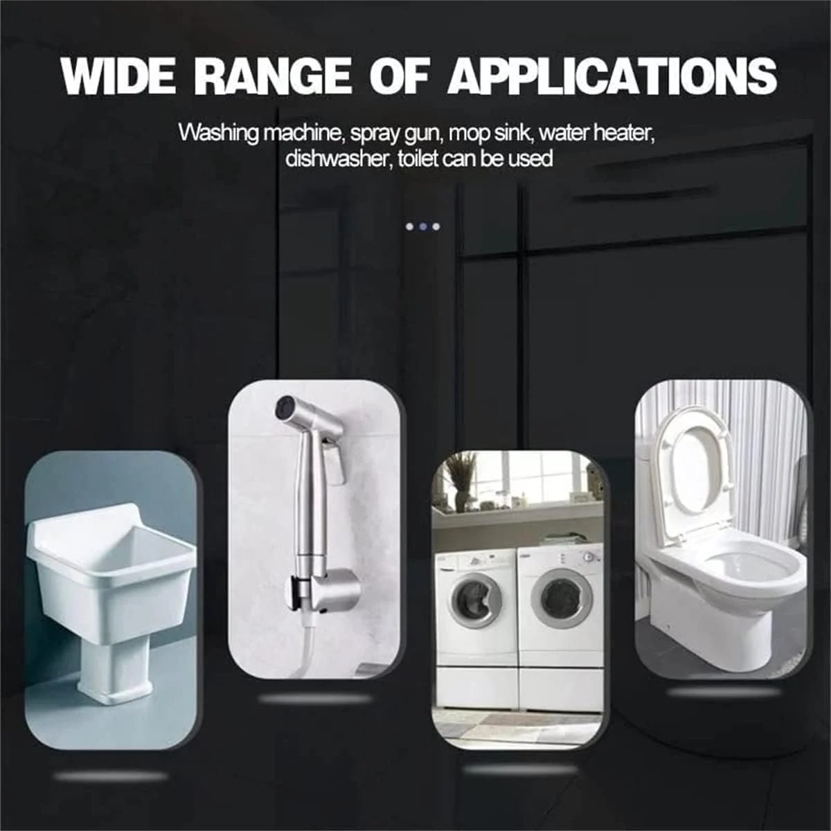 Wide range of applications for dual outlet water faucet