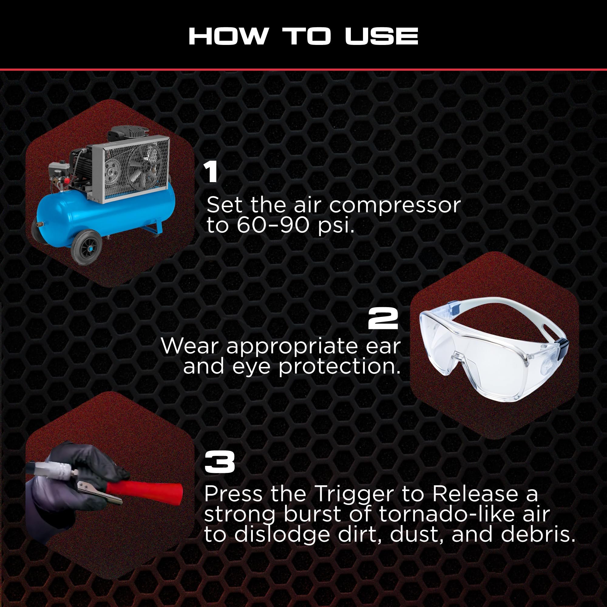 Z-007 air tool performance and compressor use