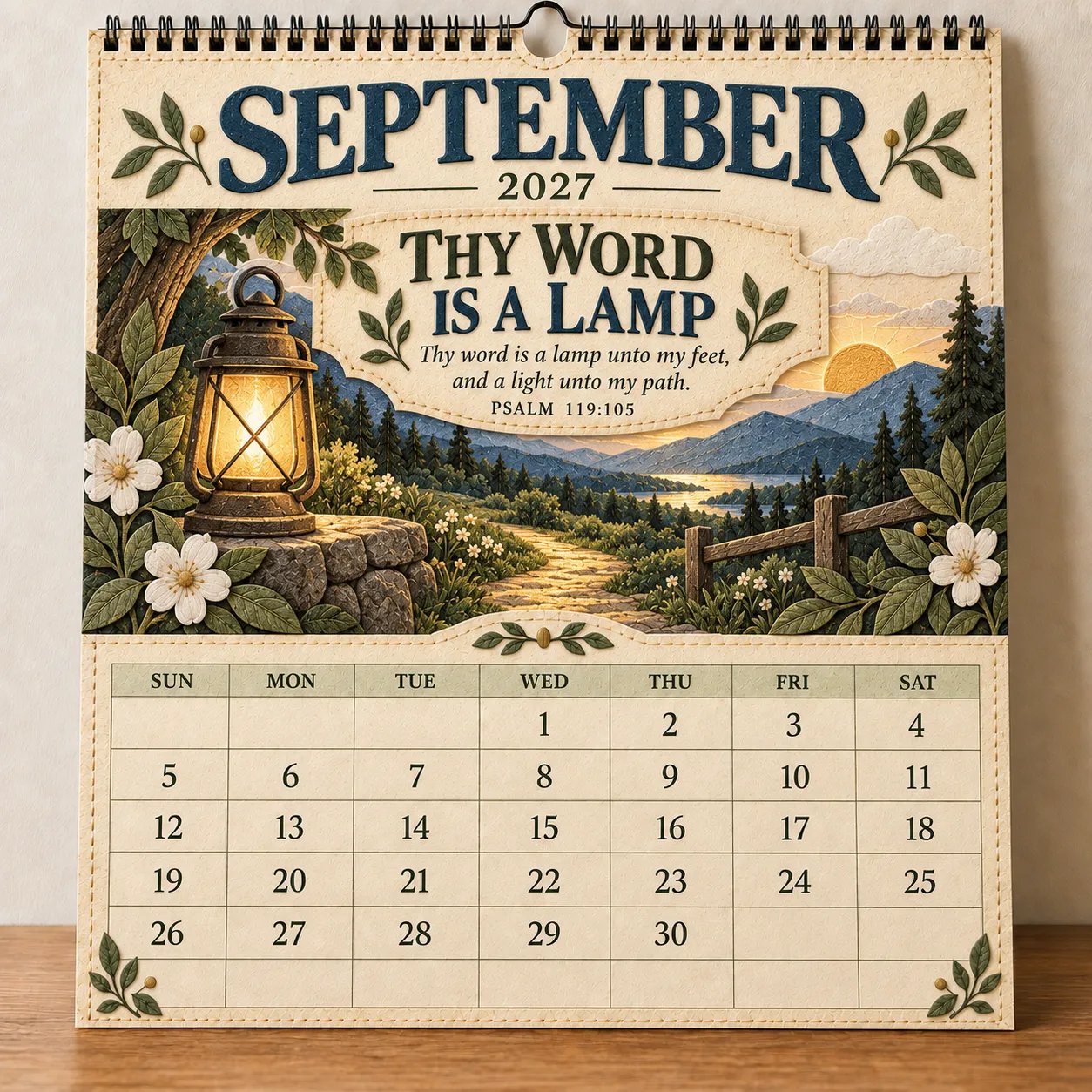 September 2027 Thy Word Is A Lamp Psalm 119:105