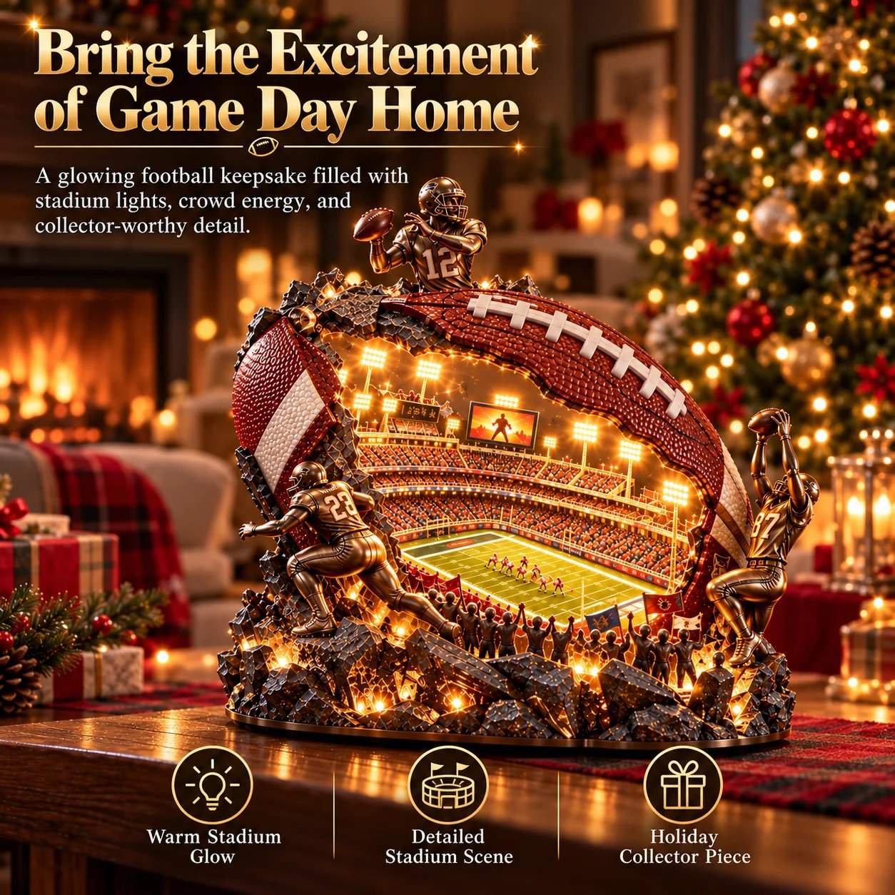 Bring the excitement of game day home football stadium decor