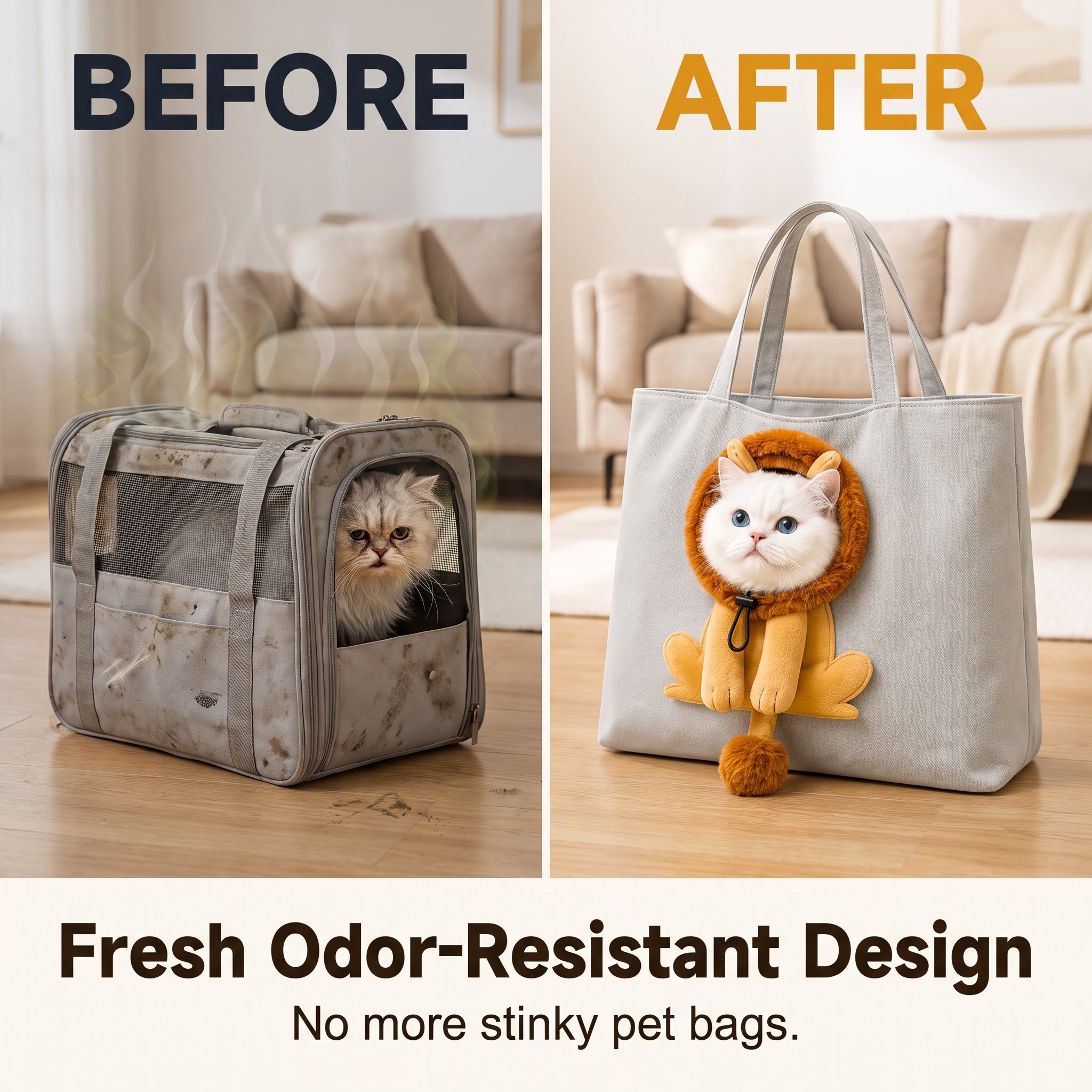 Odor-resistant pet carrier fabric