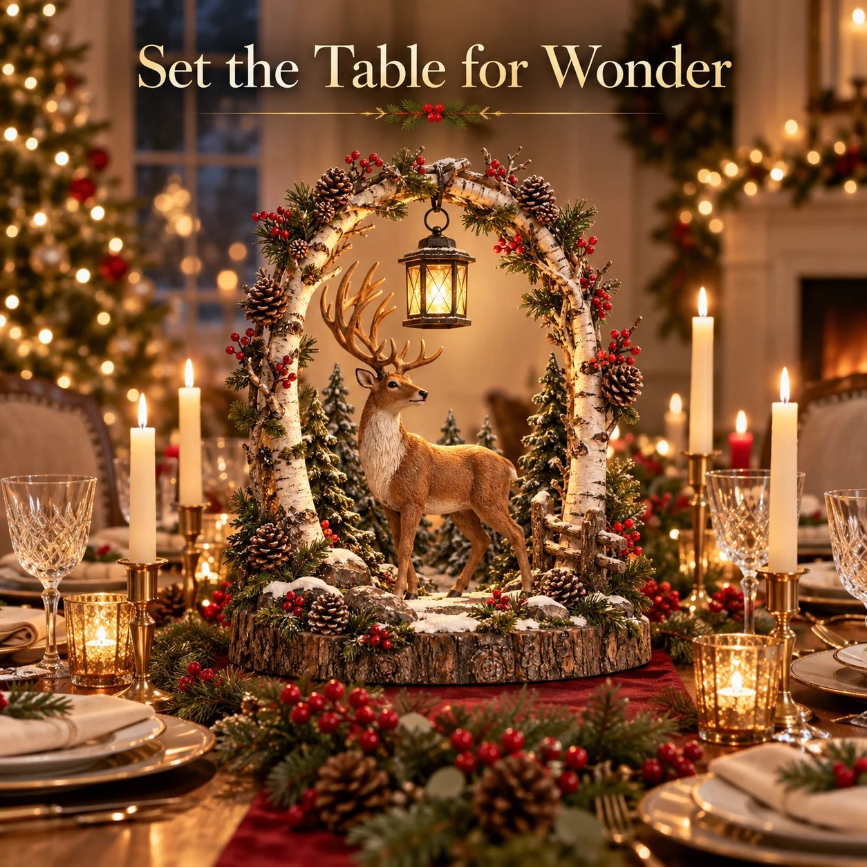 🦌 Christmas Special – Woodland Reindeer Light-Up Lantern additional view
