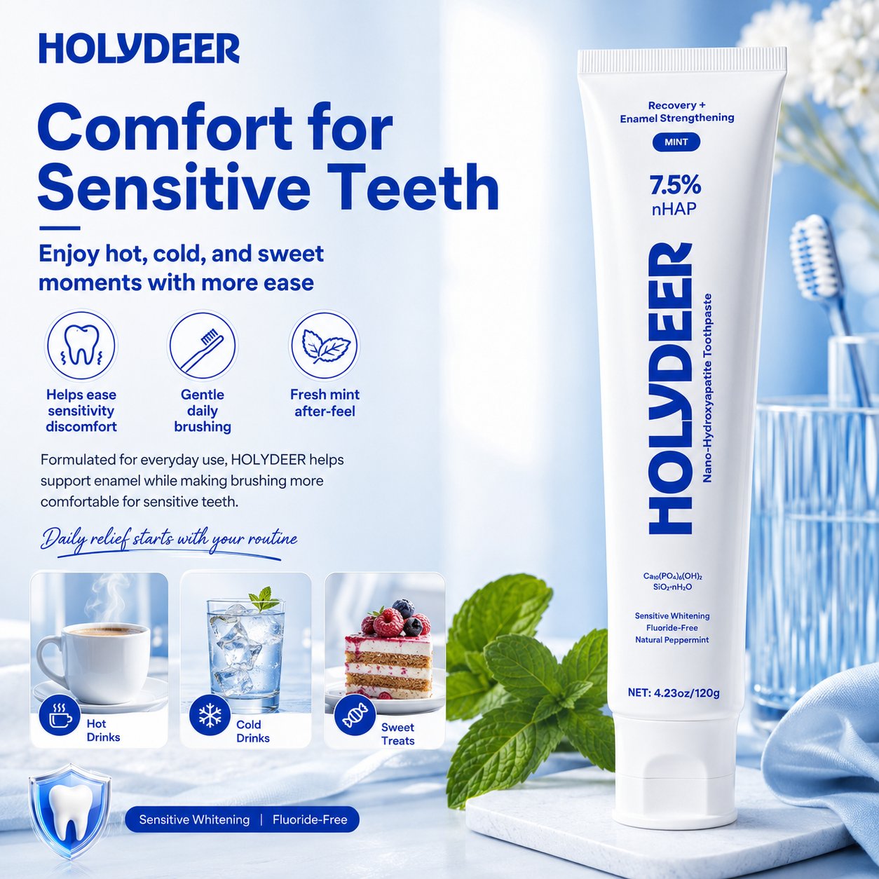 Nano Hydroxyapatite Toothpaste – Fluoride-Free Enamel Repair Paste