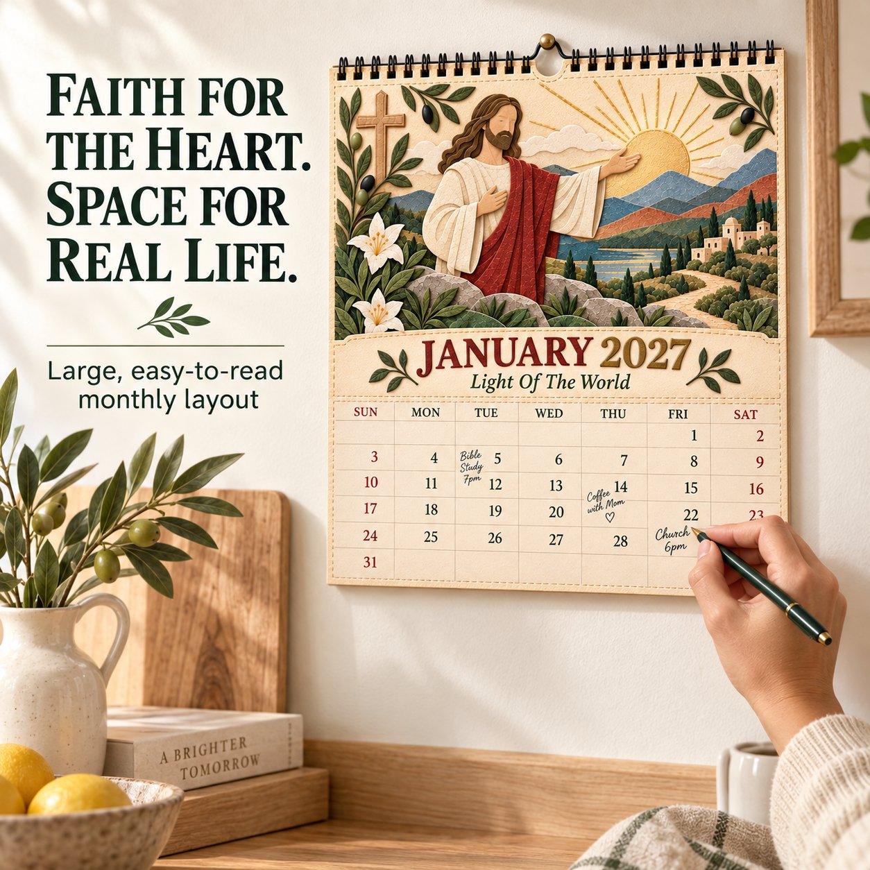 Large easy-to-read 2027 monthly calendar layout