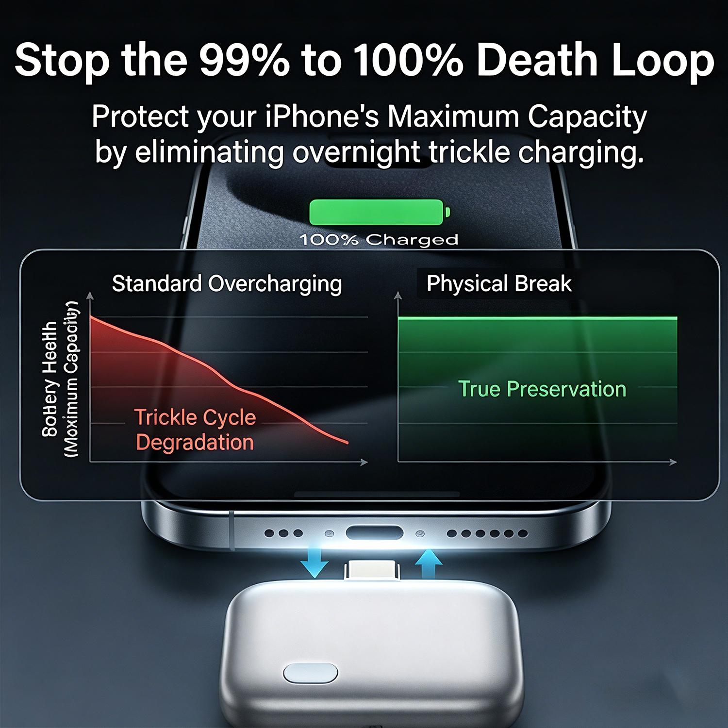 140W Physical-Disconnect Battery Guard, auto&self eject charger,Smart Auto-Stop Charging Accessory for Mobile Smartphones & Handheld Devices, Anti-Overcharge Protection for Safe Overnight Charging, Universal for Phones Laptops Tablets,motherday gift