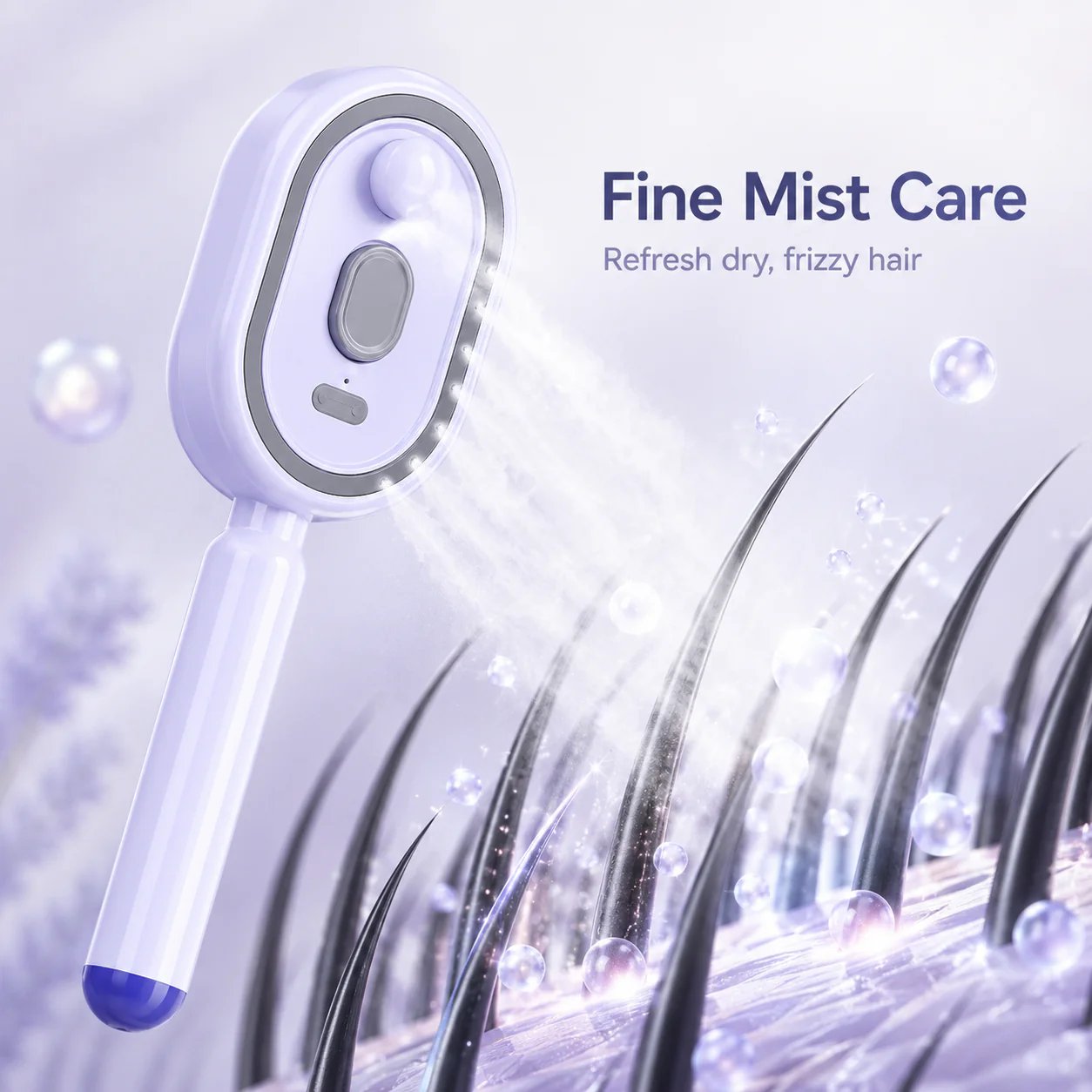 Soft massage comb teeth for gentle scalp care