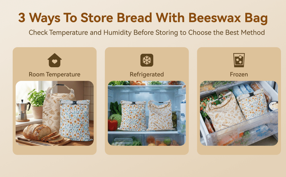 AOILONLI Beeswax Bread Bags