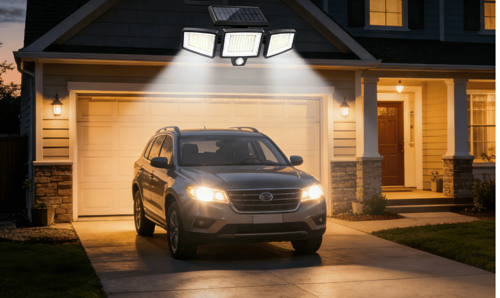 Yunsune 210 LED outdoor solar security lighting