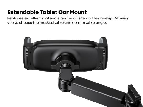 Lamicall Car Headrest Tablet & Phone Mount - 3-in-1 Adjustable Extension Arm Back Seat Holder, Fits 4.7-11" Tablets (iPad, Galaxy, Fire HD), Road Trip Essential for Kids - Black, Car Phone Mount Lamicall Car Headrest Tablet & Phone Mount - 3-in-1 Adjustable Extension Arm Back Seat Holder, Fits 4.7-11" Tablets (iPad, Galaxy, Fire HD), Road Trip Essential for Kids - Black, Car Phone Mount