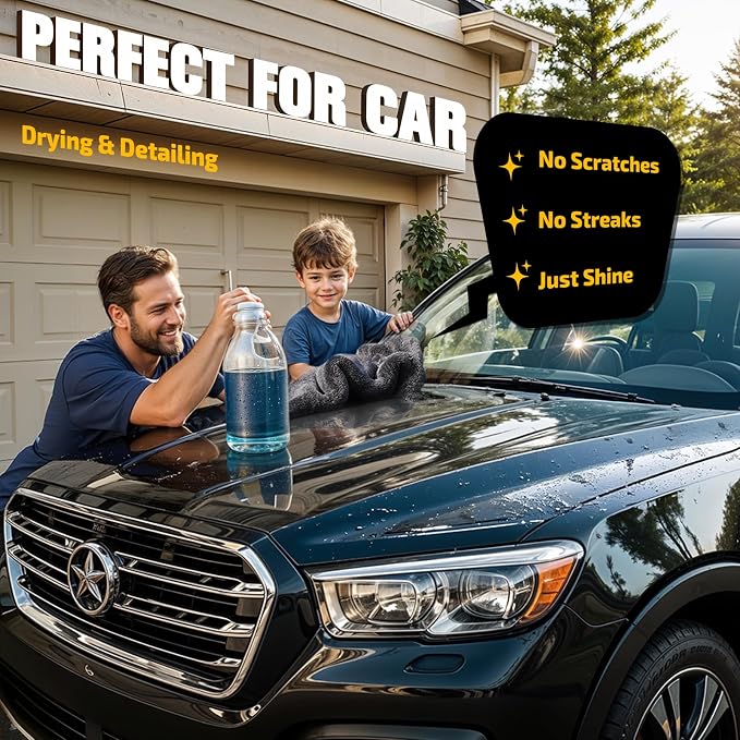 Oversized microfiber car drying towel for cars SUVs and trucks