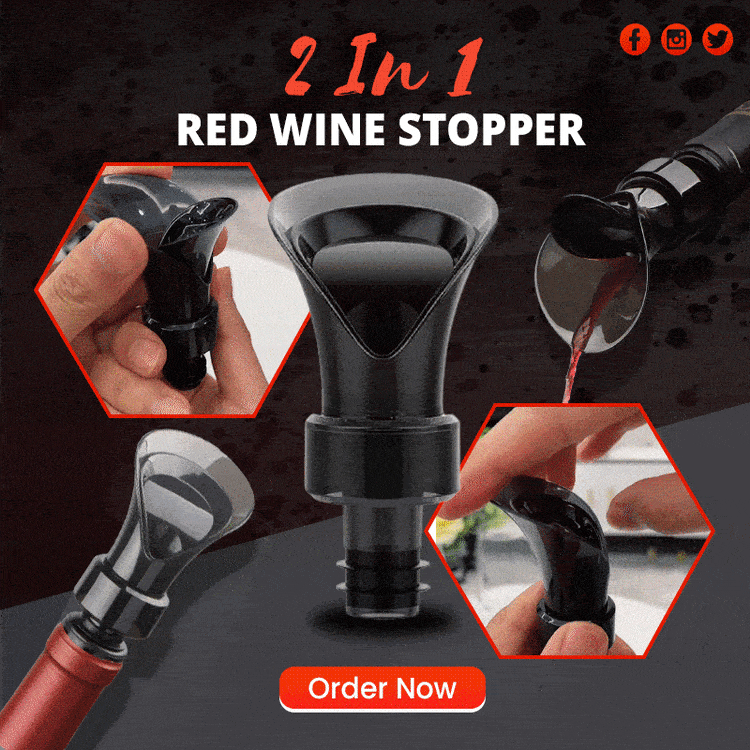 2 In 1 Red Wine Stopper Evaluatei
