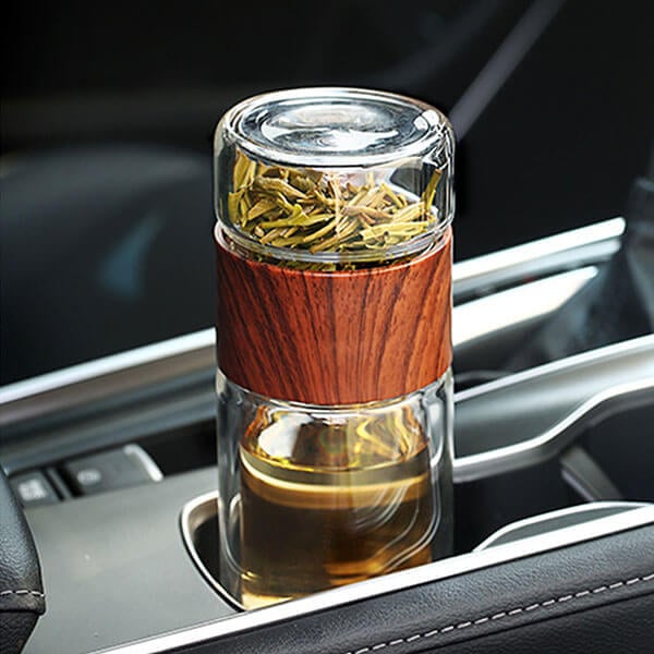 DOUBLEWALL GLASS REUSABLE TEA INFUSER