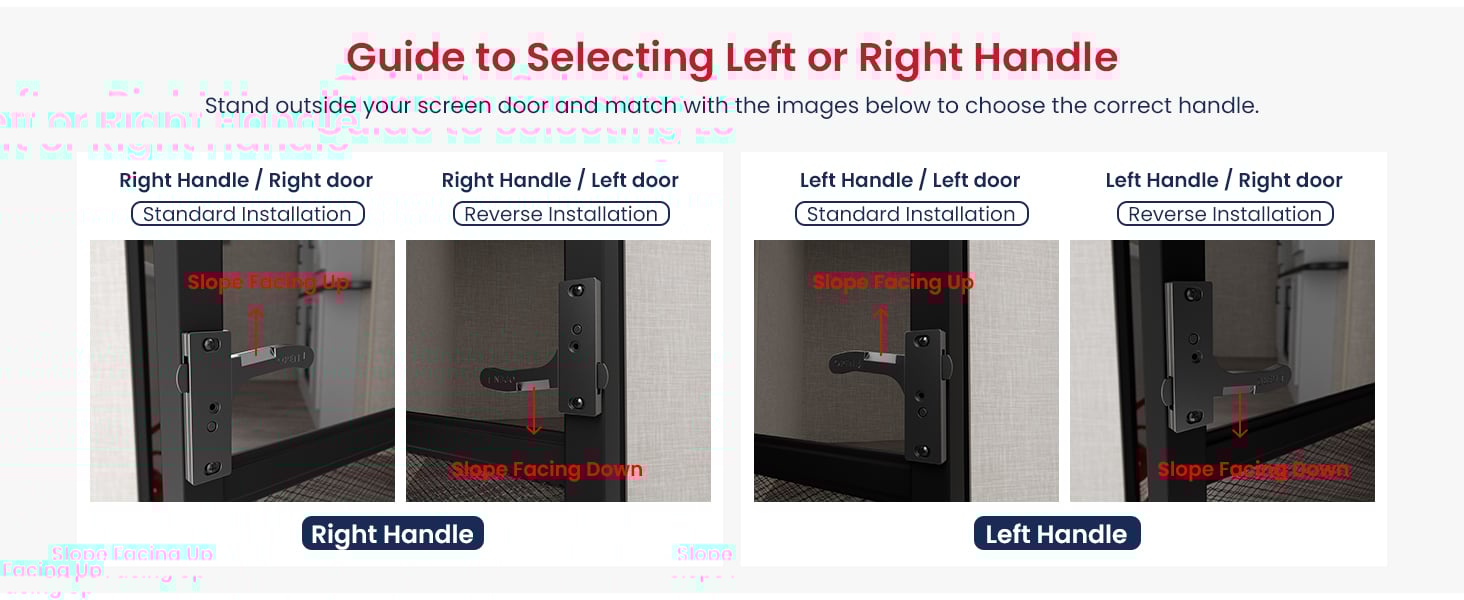 RV Screen Door Latch Right Handle