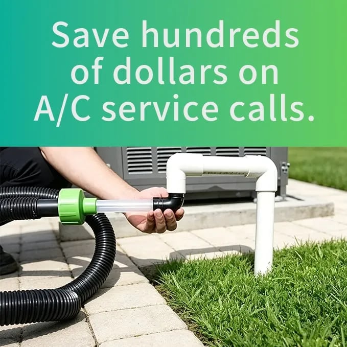 Wet vac HVAC drain maintenance tool