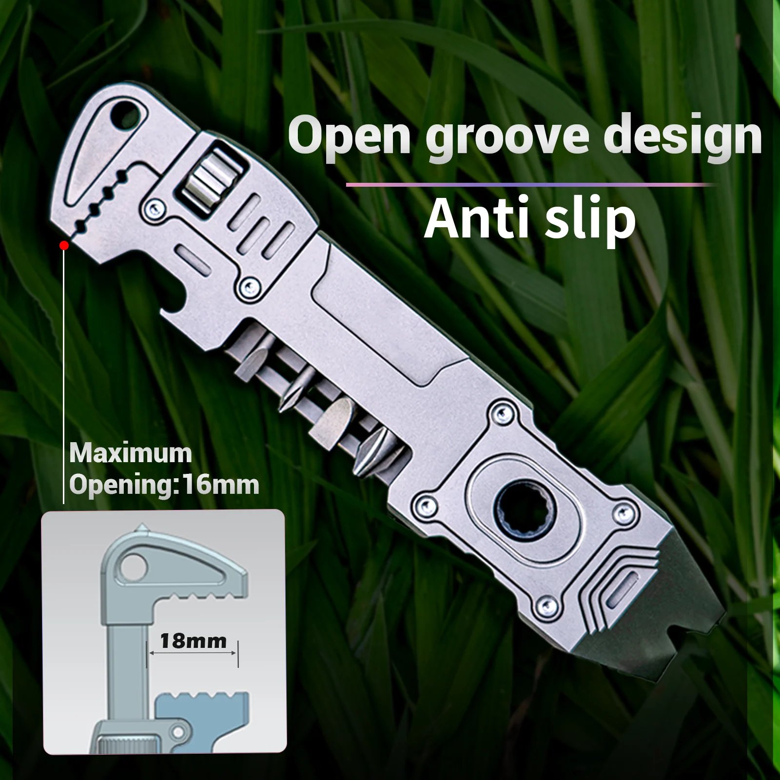 TC4 Titanium multi-tool detail view