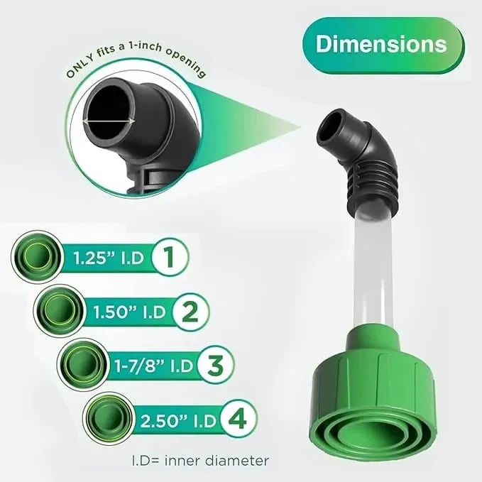 AC drain cleaner adapter dimensions