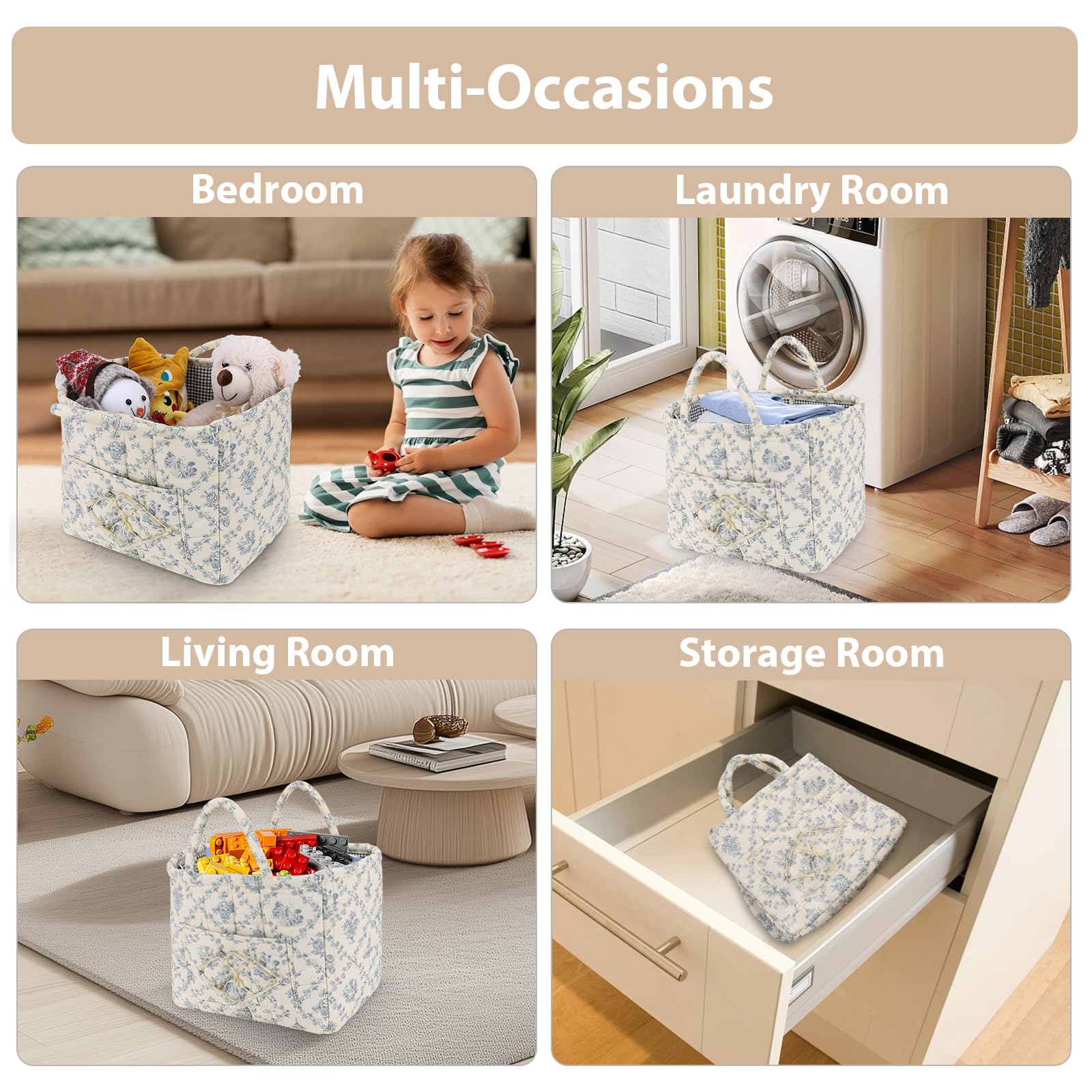 Storage basket in different spaces