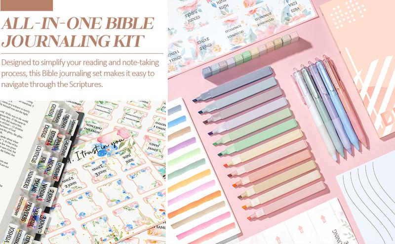 Floe Bible Cover for Women, Large Bible Bag w/ Shoulder Strap, Book Carrying Case with Bible Highlighters & Tabs, Bibles for Women, Bible Study, Bible Journaling & Bible Decorating, Christmas Christian Gifts