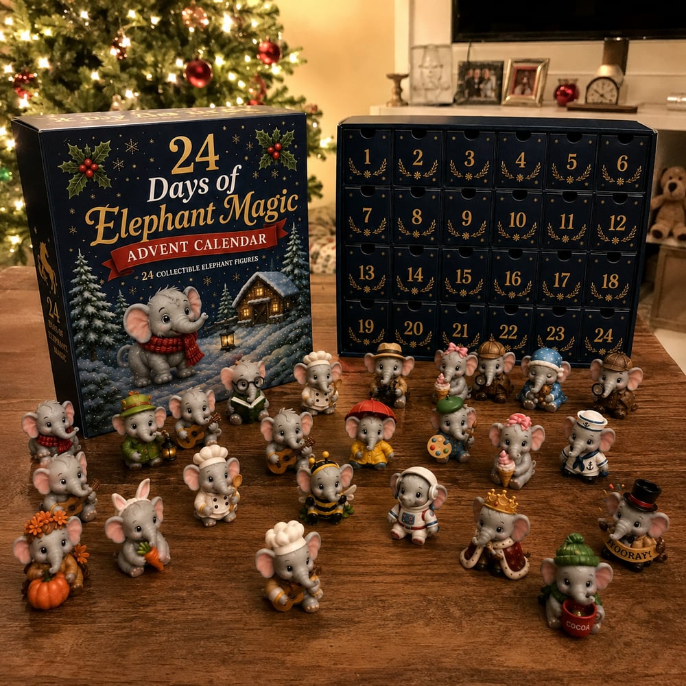 Elephant Advent Calendar as a Christmas gift