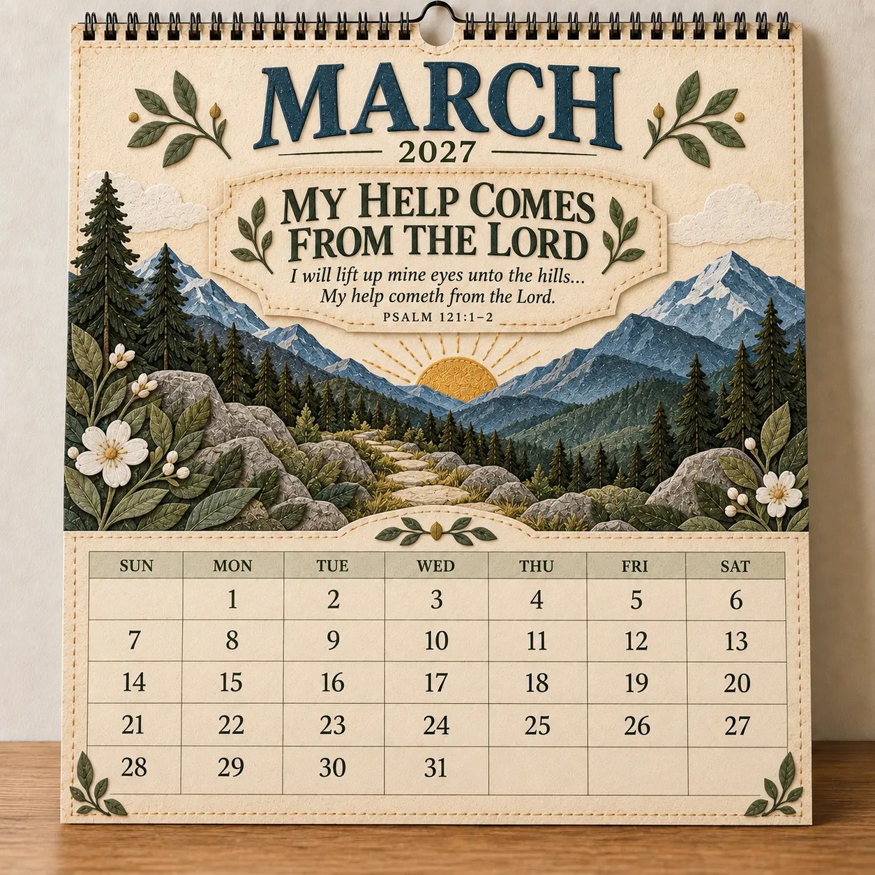 March 2027 My Help Comes From The Lord Psalm 121