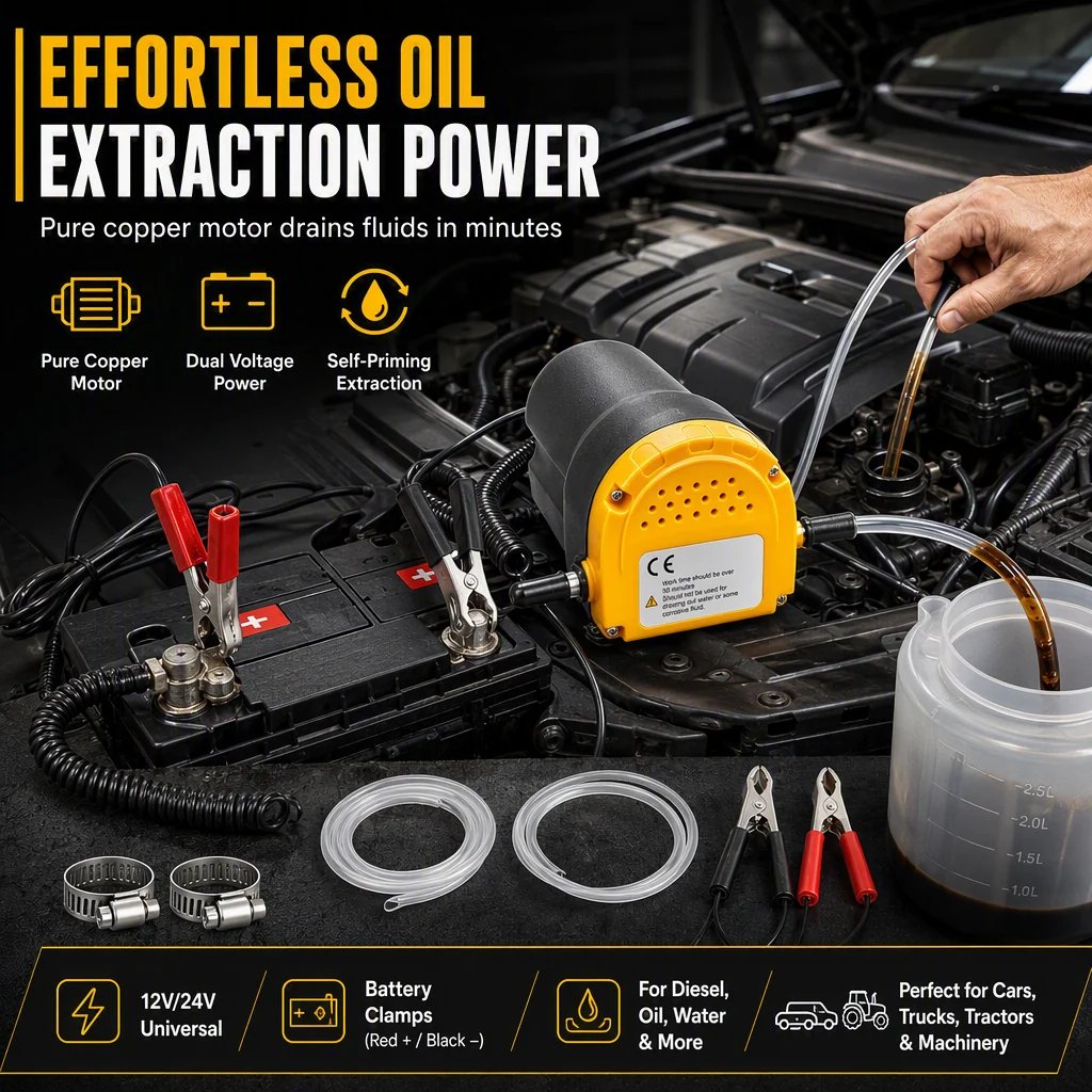 Electric self priming oil transfer pump