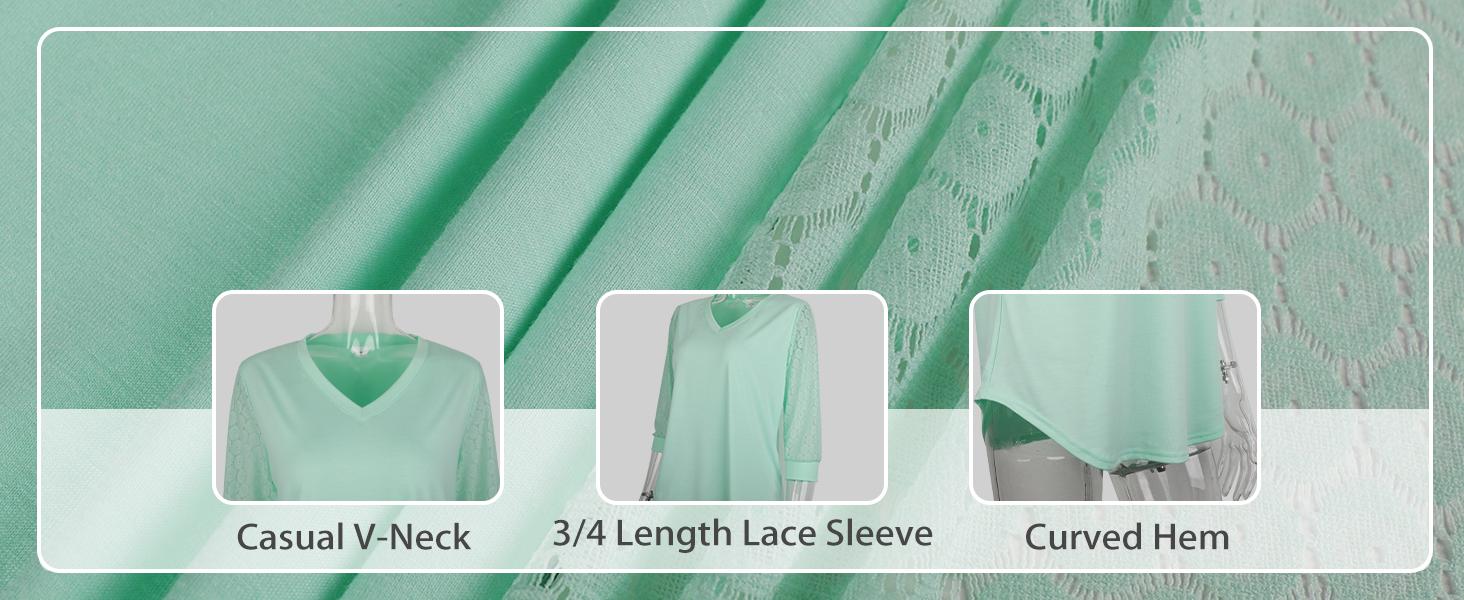 Mint lace top fabric and construction details