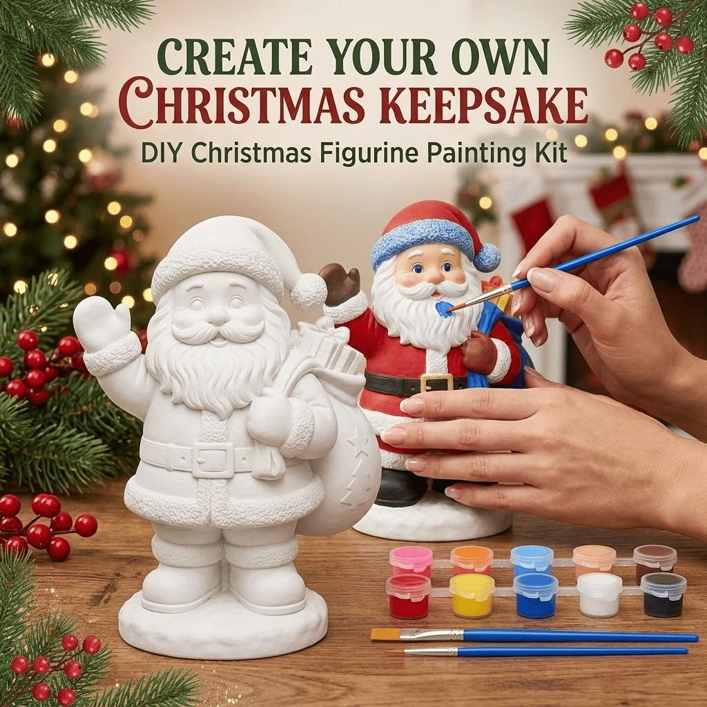 Christmas figurine painting kit contents