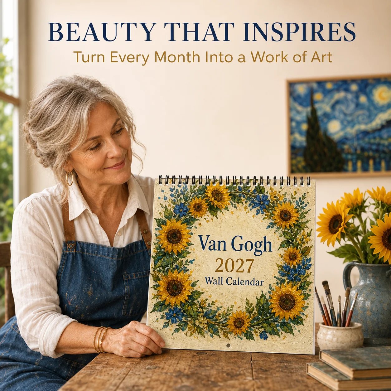 Van Gogh-Inspired 2027 Wall Calendar