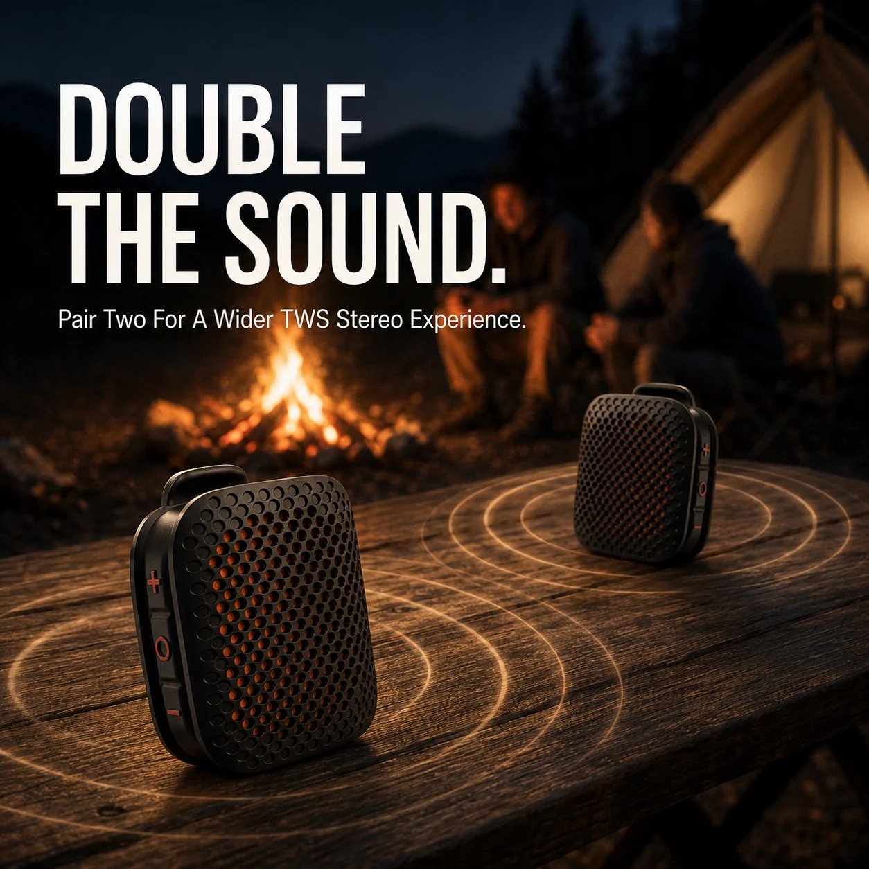 Ultra portable clip-on Bluetooth speaker