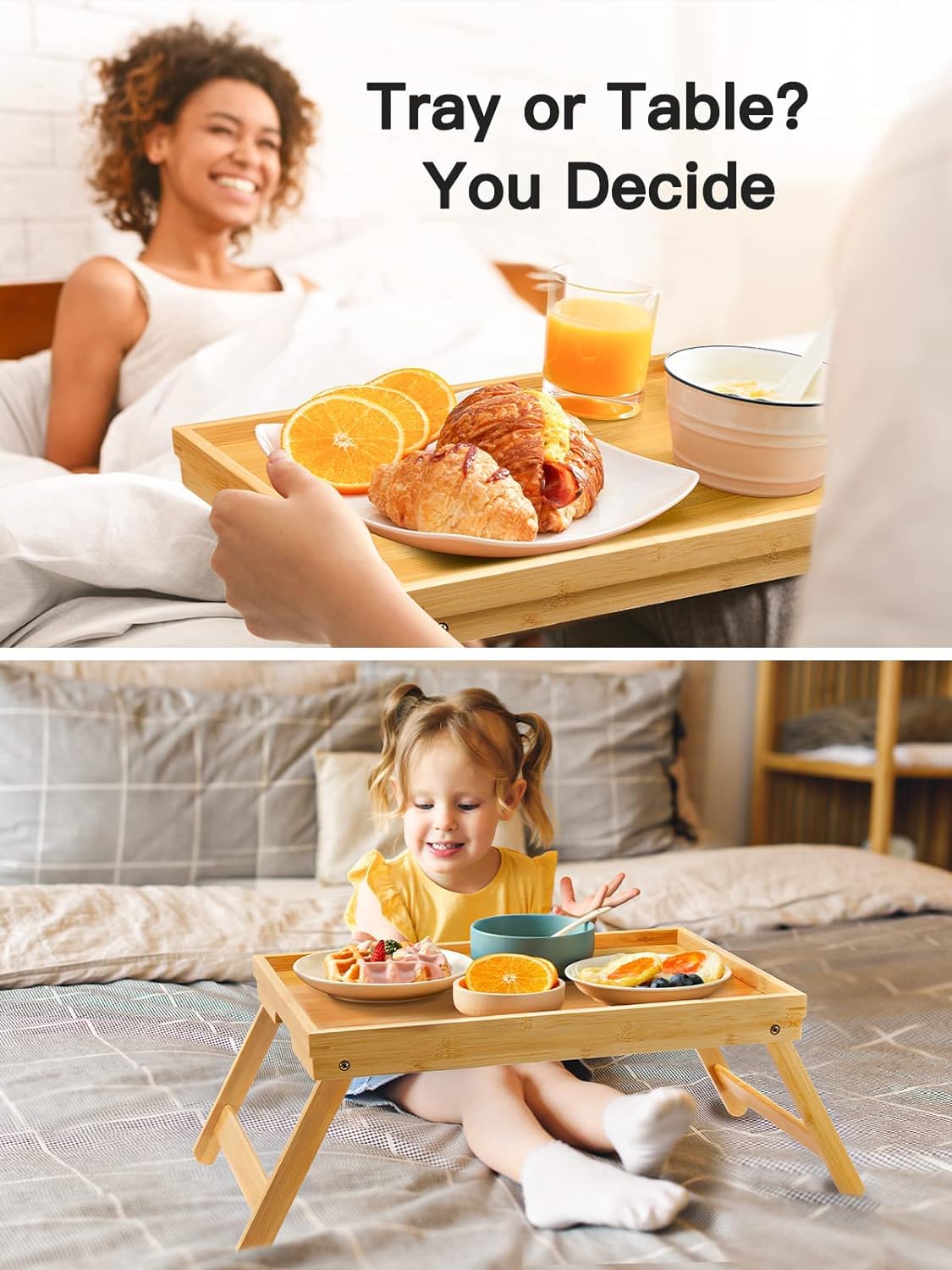 Family using the tray