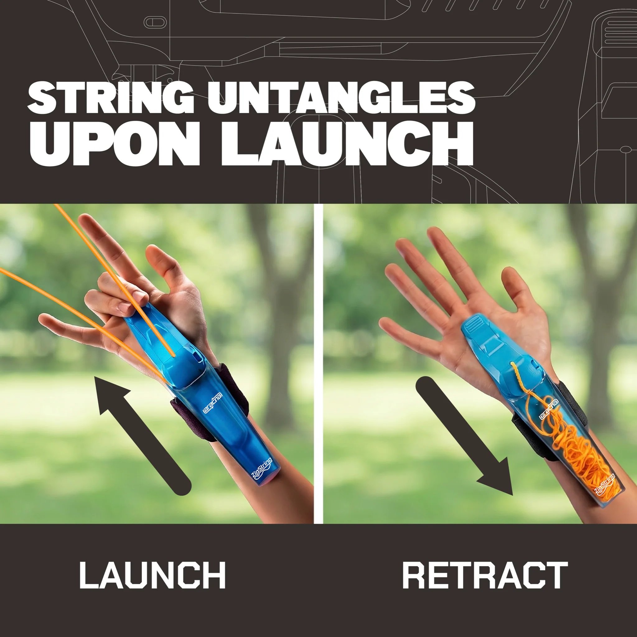 Launch and Retract String Launcher